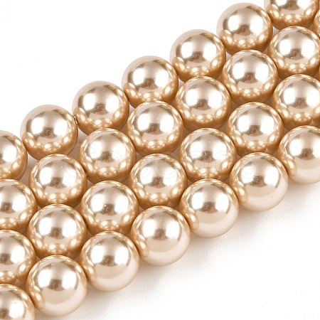 Glass Pearl Beads Strands X-HY-G002-01E-11-1