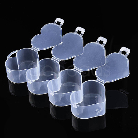 Heart Polypropylene(PP) Bead Storage Container LS-CON-N011-030-1
