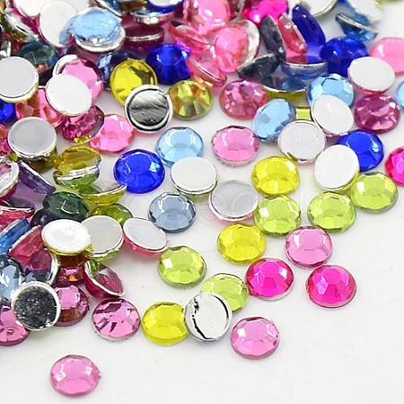 Imitation Taiwan Acrylic Rhinestone Cabochons GACR-A002-8mm-M-1