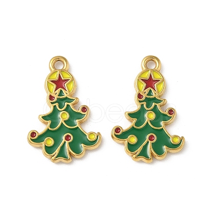 304 Stainless Steel Enamel Pendants STAS-L300-012G-35-1