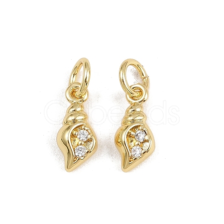 Brass Micro Pave Cubic Zirconia Pendants KK-A269-02B-G-1