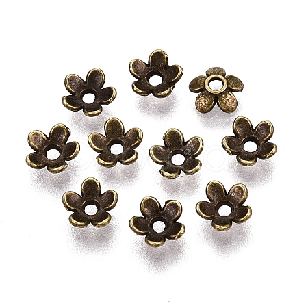 Tibetan Style Alloy Bead Caps MLF1225Y-NF-1