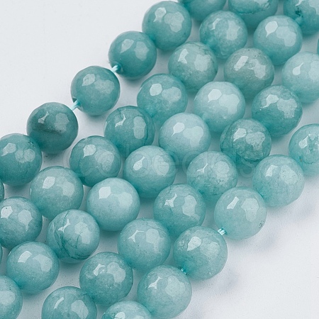 Natural White Jade Bead Strands X-G-R166-8mm-20-1