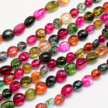 Natural Crackle Quartz Bead Strands G-L459-16-1