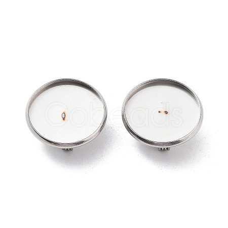 Non-Tarnish 304 Stainless Steel Brooch Base Settings FIND-D035-04B-P-1