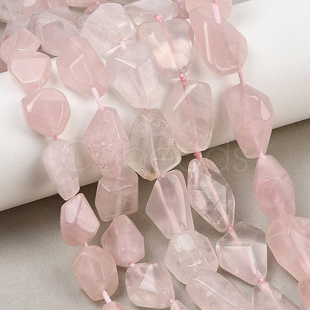 Natural Rose Quartz Beads Strands GG-CBA3D9B-11-1