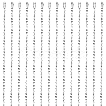 30Pcs Iron Ball Chain Necklace Making MAK-SP0001-08P-1