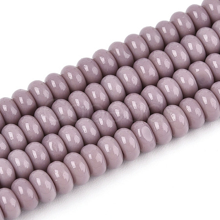 Opaque Solid Color Glass Beads Strands GLAA-ZX008-4mm-18S-1