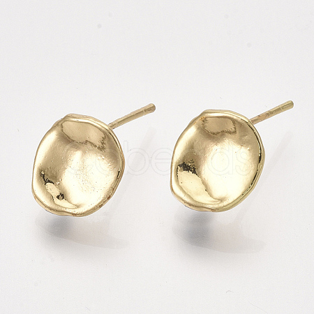 Brass Stud Earring Findings KK-S348-414-1