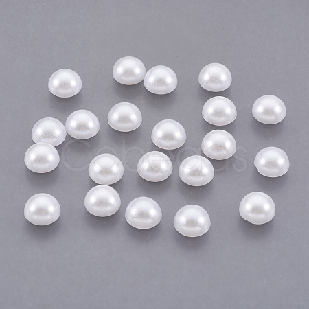 ABS Plastic Imitation Pearl Cabochons SACR-S738-7mm-Z9-1