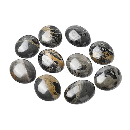 Natural Dendritic Jasper Cabochons G-F608-02A-01-1