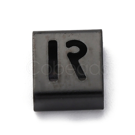 Ion Plating(IP) 304 Stainless Steel Square Slide Charms STAS-L132-07R-B-1