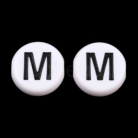 Opaque White Acrylic European Beads AC-CBA3BDD-01M-1