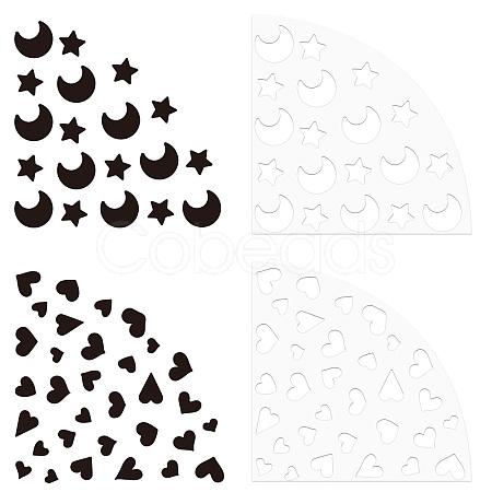 2Pcs 2 Style Custom Acrylic Tie-Dye Template DIY-CP0008-78A-1