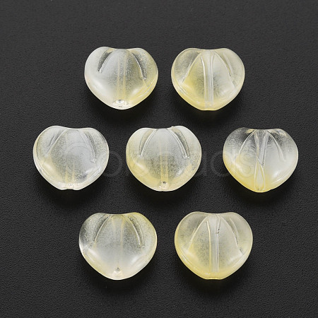 Two Tone Transparent Spray Painted Glass Beads GLAA-T022-24-C05-1