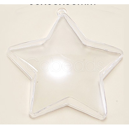 Christmas Star Pendant Decorations AJEW-WH0020-18-1
