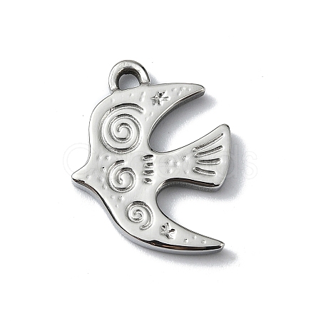 Anti-Tarnish 304 Stainless Steel Pendants STAS-L022-442P-1