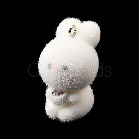Flocking Opaque Resin Pendants RESI-G128-01N-1