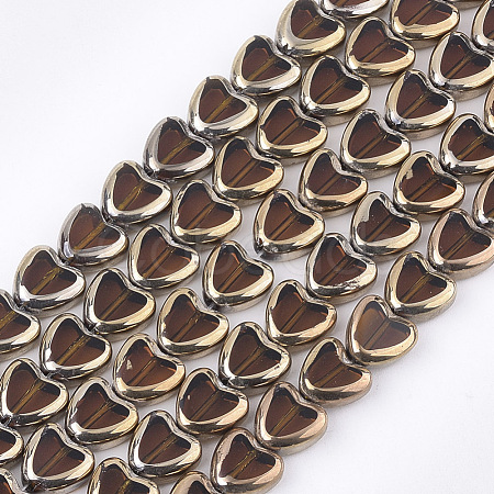 Electroplate Glass Beads Strands X-EGLA-S188-09D-1