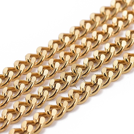 Ion Plating(IP) 304 Stainless Steel Curb Chains CHS-L022-01G-1