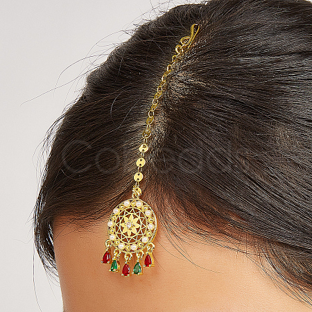 Brass Hair Bobby Pins Indian Forehead Chains DW5052-5-1