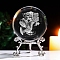 Inner Carving Constellation Glass Crystal Ball Diaplay Decoration, Fengshui Home Decor, Libra, 80mm