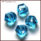 K9 Glass, Imitation Austrian Crystal Beads, Grade AAA, Faceted, Polygon, Deep Sky Blue, 6mm, Hole: 0.7~0.9mm