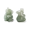 Natural Green AventurineCarved Figurines, for Home Office Desktop Decoration, Elephant, 29~31x28.5~30x38~40mm