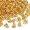 Iron Bead Tips, Calotte Ends, Clamshell Knot Cover, Golden, 8x4mm, Hole: 2mm, Inner Diameter: 4.5mm