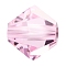 Preciosa&reg Crystal Beads, Czech Crystal, Bicone(451 69 302 Rondelle), 70220 Pink Sapphire, 4mm, Hole: 0.8mm