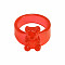 Resin Plain Band Rings, Red, Inner Diameter: 17mm