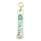 Cloud PVC Rope Keychains, with Zinc Alloy Finding, for Bag Quicksand Bottle Pendant Decoration, Turquoise, 17.5cm