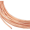 BENECREAT 3 Roll Copper Spring Wire, Round, Rose Gold, 18 Gauge(1mm), 1.1mm, about 16.40 Feet(5m)/Roll