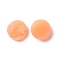 Druzy Resin Cabochons, Flat Round, Salmon, 12x5mm