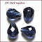 Imitation Austrian Crystal Beads, Grade AAA, K9 Glass, Faceted, Drop, Prussian Blue, 8x10mm, Hole: 0.9~1mm