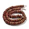 Handmade Nepalese Lampwork Beads, Rondelle, Sienna, 12~16x5~9mm, Hole: 3.6~5mm, about 90~98pcs/strand, 25~25.98 inch(63.5~66cm)