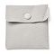 Square Velvet Jewelry Bags, with Snap Fastener, Gainsboro, 10x10x1cm