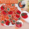 Gorgecraft 28Pcs 2 Style Tomato & Carrot Non Woven Fabric Embroidery Iron on Applique Patch PATC-GF0001-12-6