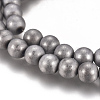 PVD Vacuum Plating Magnetic Synthetic Hematite Beads Strands G-I276-02-6mm-3