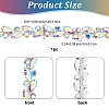 1 Yard(91.4cm) Iron Glass Rhinestone Strass Chains FIND-GF0002-38A-2
