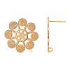 Brass Stud Earring Findings KK-N232-334LG-3