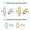 20Pcs 2 Style 304 Stainless Steel Lobster Claw Clasps STAS-UN0047-72-3