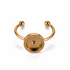201 Stainless Steel Cuff Pad Ring Settings X-STAS-S080-042C-G-2