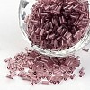 Transparent Colours Round Hole Glass Bugle Beads SEED-I001-16-1