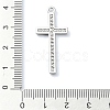 Rack Plating Alloy with Black Rhinestone Pendants FIND-Z051-04P-02-3