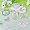 9Pcs 9 Styles 201 Stainless Steel Laser Cut Connector Charms STAS-TA0005-85-6