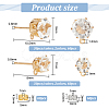 120Pcs 4 Style Iron Stud Earring Findings DIY-OC0010-07-2