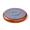 Flat Round Wood Pesentation Jewelry Bracelets Display Tray ODIS-P008-15C-02-4