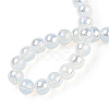 Electroplate Transparent Glass Beads Strands GLAA-T032-T6mm-AB14-4