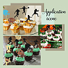 5 Sets Paper Cake Toppers AJEW-SC0002-73-5